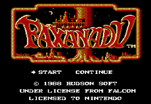 Screencap of Faxanadu Video Game